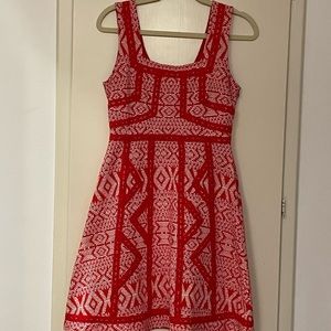 Maeve Anthropology Emma sweetheart ❤️red dress sz 4